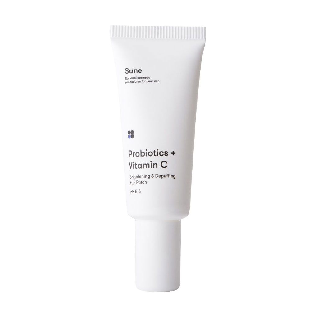 Рідкі патчі для шкіри навколо очей Sane Probiotics + Vitamin C Brightening &amp; Depuffing Eye Patch з пробіотиками та вітаміном С, 20 мл